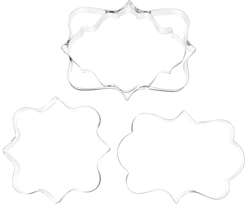 Healifty Emporte-pièces de Mariage Cadre Inox, Lot de 4, Acier Inoxydable | Pâtisserie et Fête, Coupe Nette Simple, Argenté, Format Métal, Usage Anniversaire