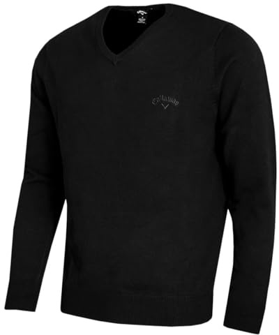 Callaway Golf Herren 2026 Ace Langarm V-Neck 12 Gauge Bestickt Pullover
