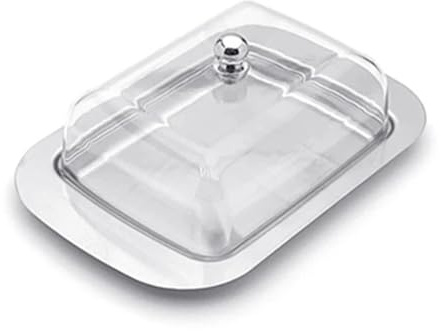 Beurrier Beurrier en métal avec couvercle Boîte de rangement pratique for beurre Plateau porte-beurre