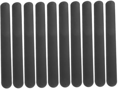 minkissy Braccialetti Slap Fai Da Te in Silicone Nero Braccialetti a Scatto Per Bambini Set 10 Pezzi Comodi e Resistenti Per Feste Bomboniere Attività Creative e Regali Creativi