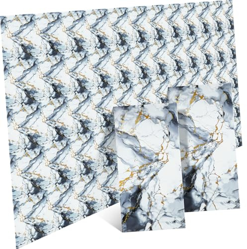 TOBBOMEY 20pcs Self Adhesive Marble Effect Wall Panels Tile Stickers for Kitchen and Bathroom Moisture Resistant Decorative Bathroom Decals with Reliable Adhesive Strength