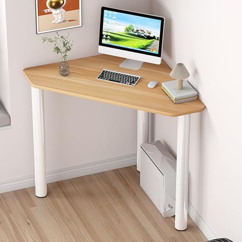 Generisch Mesa de esquina, mesa triángulo compacta para oficina en casa, mesa de ordenador de esquina, escritorio, mesa de trabajo, espacio de trabajo para espacios pequeños