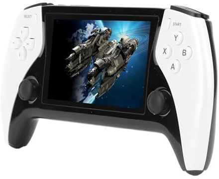 SENECESLI Handheld Retro Game Console, 4,3 Zoll IPS 800x480 Retro Gaming -Konsole Multifunktional MP3 MP4 für Innenräume (White)