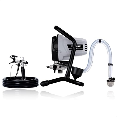 Werku® WK501640 Equipo Eléctrico Airless | Calidad Profesional Potencia 700 W Caudal 1.2 LPM Incluye Pistola Pintar Manguera y Depósito Antigoteo