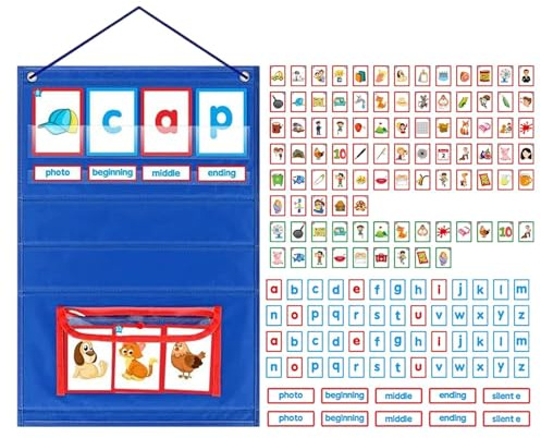 CVC Word Games, Support Obiettivi di apprendimento, 56x38x2cm, carta di apprendimento di parole, flash, manipolativi educativi, studio in classe per bambini