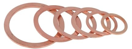10 pezzi/confezione 2 mm di spessore M4 5 6 7 8 10 12 14 15 16 17 18 20 21 22 24 25 26 mm Rondella in rame Guarnizione solida Tappo della coppa dell'olio(14x22x2mm)