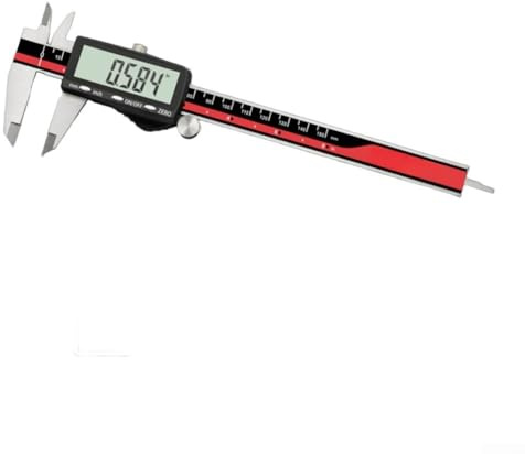 HOHOVYVY Calibro digitale con grande display LCD, alta precisione ± 0,02 mm, ricarica USB 150/200/300 mm, per interni, esterni, gradini e profondità (300 mm)