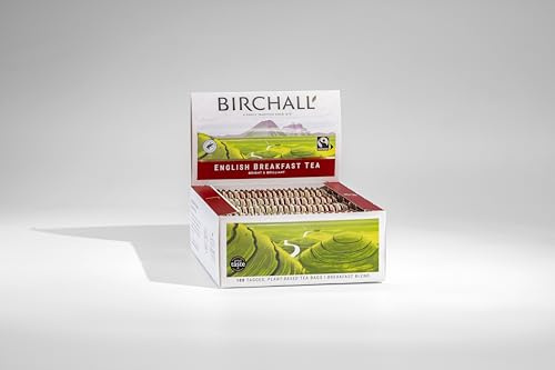 Birchall Tea | English Breakfast Tea | Black Tea | 1 Pack of 100 Plant-Based Tagged Tea Bags