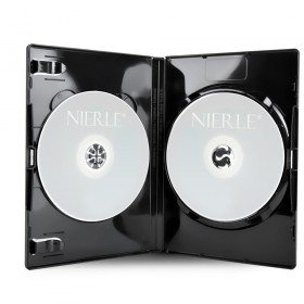Amaray DVD Doppelhüllen, 15 mm, Maschinen-pack-Qualität, Schwarz, 50 Stück