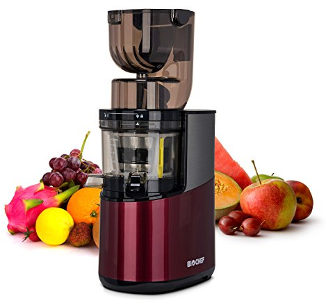 BioChef Atlas Whole Slow Juicer Pro Estrattore di Succo, Rosso
