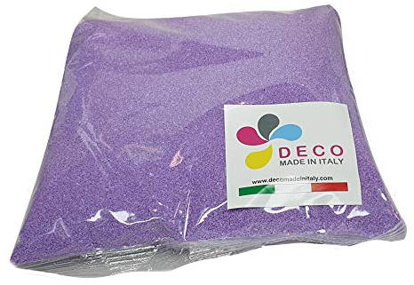 Deco Made in Italy Farbiger Sand 0,5 mm Beutel à 1 kg (Glyzinien)