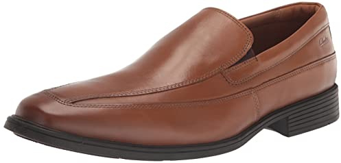 Clarks 261300988 Hombre Mocasín, Dark Tan Lea, 42.5 EU Wide