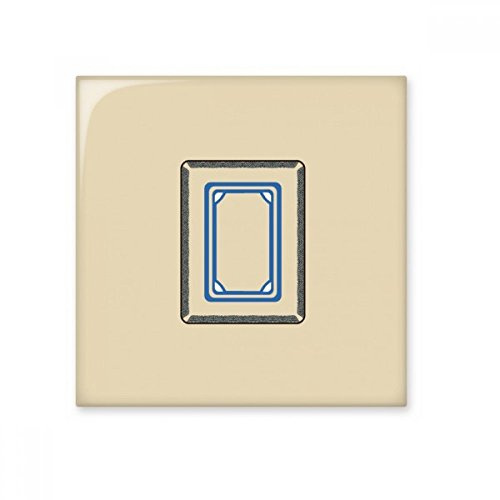 DIYthinker Blanco Tejas de Mahjong patrón brillante baldosa cerámica de baño Cocina muro de piedra artesanal de regalo Decoración