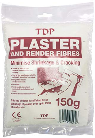 Plaster and Render Fibres Additive 2.2mm Fibres 150 Grams