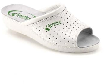 Saniflex 851-1 Médical Certifié Sabots Mules Chaussons Chaussures en Cuir, Femme