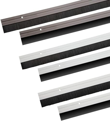 Onpira® Premium Türbodendichtung Aluminium | Effektiver Zugluftstopper & Staubschutz | Mit Gummi- oder Bürstendichtung | Selbstklebend & Schraubbar | In 5 Farben | 100cm Kürzbar | Für Innen & Außen