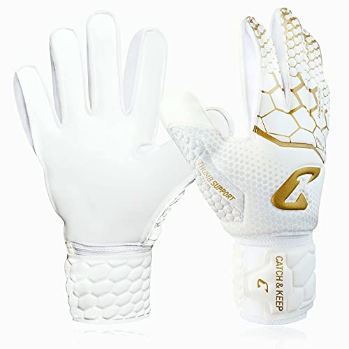 CATCH & KEEP Torwarthandschuhe Kinder Größe 3-7 - Kralle Junior Pro 3.0 mit Dragon Grip - Fußballhandschuhe mit Extra Daumenstütze