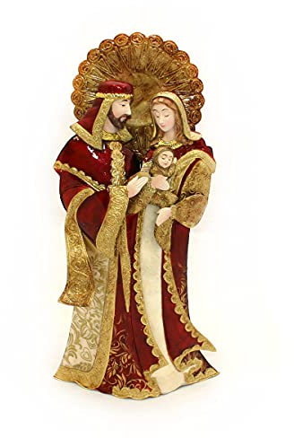 Gall&Zick Dekofigur Heilige Familie Weihnachtsdeko Grippefigur mit Perlmutt
