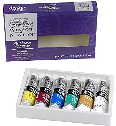 Winsor & Newton Artisan vatten blandbar oljemålning, nybörjarset, 6 x 37 ml