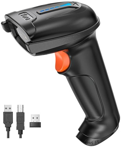 Tera 2D QR Barcode-Scanner Wireless USB Wired 1D 2D Handheld Cordless Barcode Reader für Digital/gedruckte Barcodes Works with Windows Mac Linux, D5100