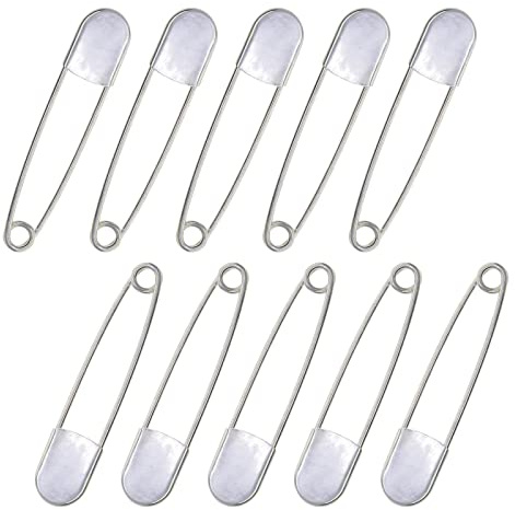 Milageto 10 12,7 cm große Sicherheitsnadeln für Kleidung, große Sicherheitsnadeln, schwere Riesen-Sicherheitsnadel für Mode, Quilten, Decken, Polster,