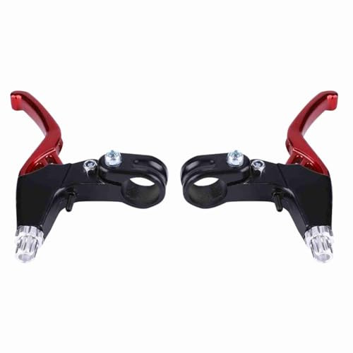 Majatou Fahrradbremsgriff, Aluminiumlegierung Fixed Gear Bremsgriffe, Umbausatz für Hintere Scheibenbremse für Mountainbikes(Rot)