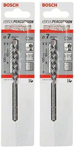 Bosch 2608597662 7 X 60 X 100 Cyl-3 Concrete Drill Bit (Pack of 2)