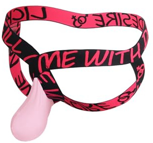 ohyeahlady Jockstrap Stringtrosor för män, chic, plusstorlek, stringtrosor, underkläder, sportunderkläder, rosa, XL