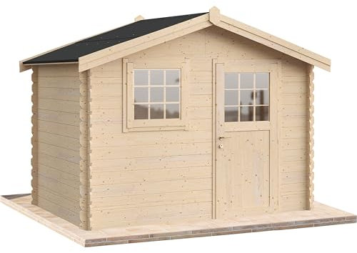 Casetta Da Giardino In Legno Mod. Renoir 3x2 M Casetta In Legno Sp 25mm 6mq, Ideale Per Rimessa Attrezzi, Deposito, Capanno, Box Per Esterno, Made In Italy (con grondaia)