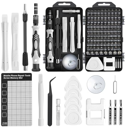 Romon Set Cacciaviti Precisione Magnetici, 122 in 1 Set Cacciaviti Professionali, Kit Cacciavite Portatile Di Riparazione Per Smartphone, Tablet, Elettronica