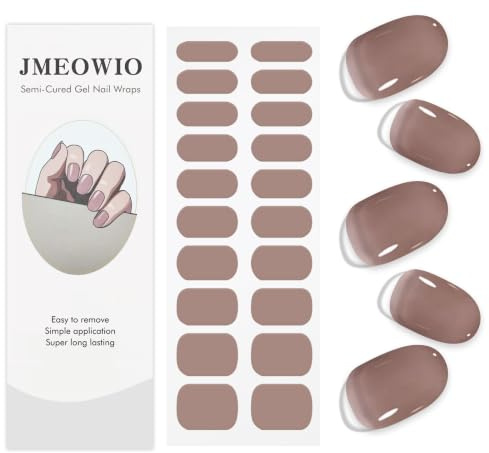 JMEOWIO Café Ongles Gel Autocollant UV Nail Art Sticker