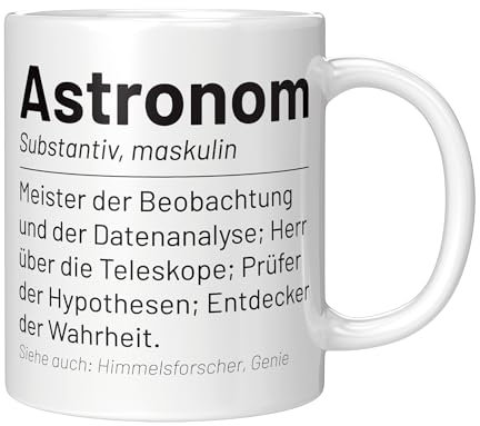 CupHaven® Astronomie Tasse Wörterbuch Astronom Astronomin Hobby-Astronom Sternkunde Kaffeetasse Kaffeebecher Becher Geschenk Geschenkidee