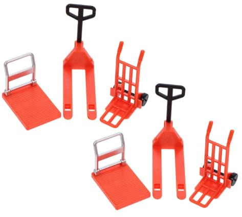 Toyvian Carrello Elevatore Giocattolo in Miniatura, Set Rosso Plastica | Riproduzione Piccola, Facile da Usare, Bordi Lisci, Prop Didattico, Leggero, per Mani Piccole