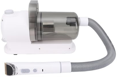 Greensen Outil de Toilettage 5-en-1 pour Poils D'Animaux, Aspirateur de Toilettage pour Chien avec Tondeuse Électrique 4 Peignes 2.5L Bac à Poussière Faible Bruit pour Chiens Chats (Plug UE 220V)