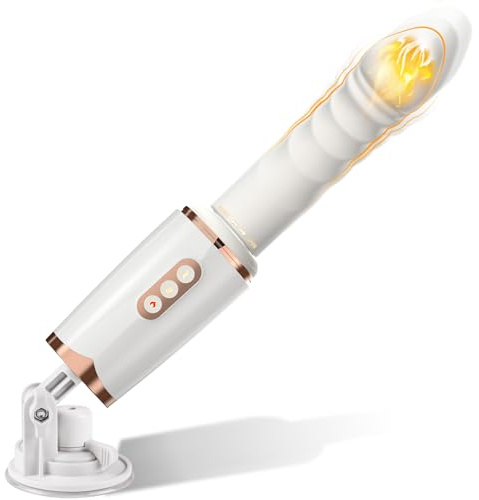 YeeSexDo Sex Machine Gode Vibromasseur Va et Vient avec Fonction de Chauffage, Sex Toýs Femme Godemichets Avec Ventouse 7 Fonctions de Poussée et 7 Modes de Vibration Sexualité Couple