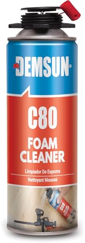 DEMSUN C80 PU Foam Cleaner – Solvent-Based Aerosol Spray for Cleaning PU Foam Guns, Valves & Uncured Polyurethane Foam