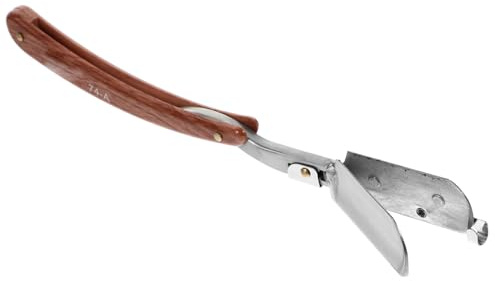 Maquinilla de Afeitar de Madera para Hombre, Acero Inoxidable | Abs Plegable, Mango Ergonómico, Varios Estilos, Uso en Casa y Barbería, Ligera y Fácil de Llevar Estilo Aleatorio