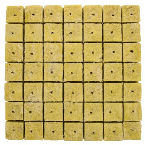 Homoyoyo Cubes de Culture 49 Pièces 40X40X40 MM Blocs Nutritifs pour Semis Hydroponique Substrat Compressé sans Terreau Pastilles de Germination Légères pour Jardinage et Pépinière en
