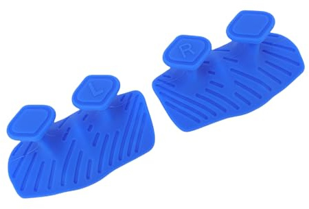 Yinhing Tyngdlyftande Grepp Antislip Silikon Gym Träningsgrepp för Marklyft Pull Up Bar Träning Halkfri Design One Size Blue 1 Par (Blå)