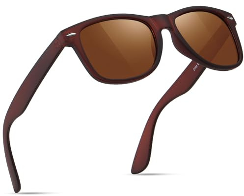 wearPro Polarisierte Sonnenbrille Herren/Damen | Leichter PC-Rahmen, TAC-Gläser, Klassischer Retro-Stil,Rechteckig Mit UV-Schutz;Für Autofahren, Angeln, Radfahren