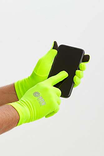 Time To Run Guanti Quickdry Leggero da Running con Funzionalità Touch Screen M Giallo