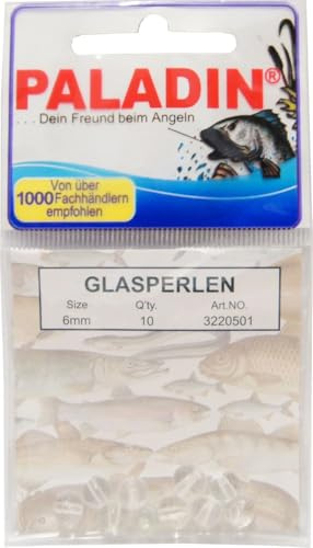 10 Glasperlen Perlen für Texas Rig Carolina Rig, Farbe:Klar