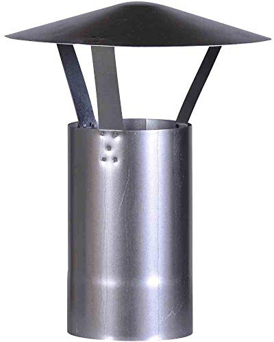 FIREFIX A120/RH Regenhut (verzinkt), Höhe 420 mm, ø 120 mm - für 0,6 mm Starke Ofenrohre, Silber | FIREFIX, Höhe 420 mm, für 0, 6 mm Rauchrohre, Witterungsschutz, Korrosionsschutz, Kaminzubehör, langlebig, passgenau