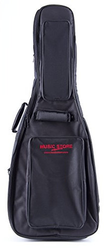 MUSIC STORE Gigbag Classic Guitar Super Deluxe, Konzertgitarren Tasche, Wasserabweisend, 30mm Polsterung, Rucksackgarnitur, Zubehörfach, Stabiler Reißverschluss, Metallringe, Karabinerhaken,