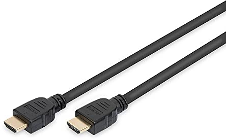 DIGITUS Cable de conexión HDMI 2.1 Ultra High Speed, tipo A - 3,0m - con canal Ethernet - UHD-II 8k/60Hz - 4k/120Hz - compatible con PS5, Xbox Series, TV/beamer - contactos chapados en oro - negro