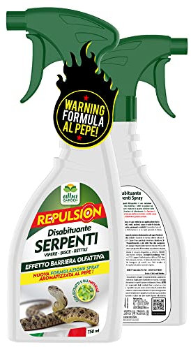 Albagarden - Disabituante Repellente Barriera per Serpenti e Rettili - Dissuasore Naturale per Allontanare Vipere Bisce Talpe - Scaccia Animali Senza Veleno - Spray 750 ml