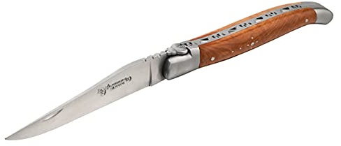 Laguiole en Aubrac Taschenmesser - Griff Bruyere - Heftlänge 12 cm - Klingenlänge 10 cm - original mit Zertifikat | Holz-Leute
