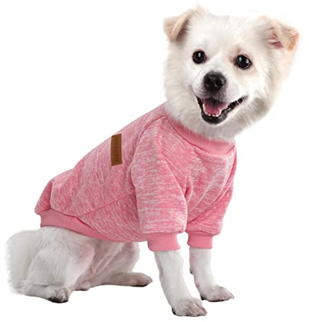HuaLiSiJi Hundepullover Kleine Hunde Chihuahua Kleidung Welpen Hunde Hoodie, Warm und Leicht, Mit Einer Weichen Textur, Elastizität Leicht zu Tragen (Pink, S)