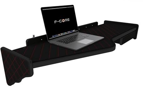 F-CORE Tablettes Tableau de Bord Camion compatibilité pour Scania R 01.11-12.16 Double avec tiroir Panneau LED 24V Noir/Rouge