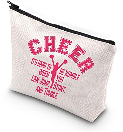 PLITI Cheerleader Make-up-Tasche Cheerleading Geschenk Cheer Team Geschenk Cheer Coach Thank You Geschenk Cheer Kosmetiktasche, Jump Stunt Tumbleu